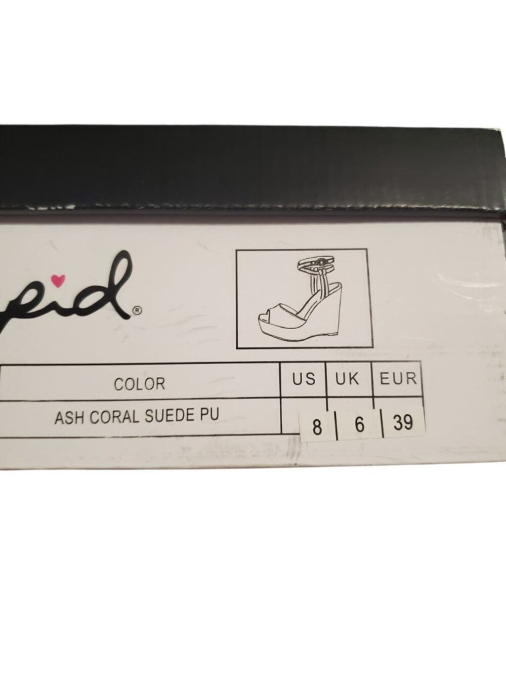 Qupid Shoe Strappy Wedge Sandals Open Toe Ash Coral Size 8 - Picture 5 of 11
